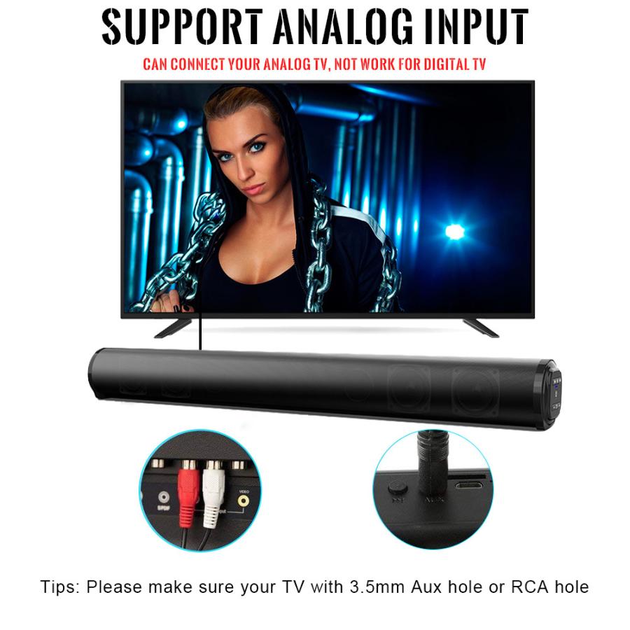 並行輸入品】 20ワット テレビサウンドバー 有線と無線 bluetooth互換