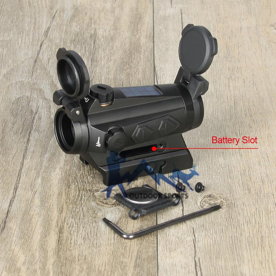 【並行輸入品】 ライフルスコープ Ppt照準器 1 × 20ミリメートル コンパクト エアガンレッドドット サイト 2MOA 太陽エネルギー 狩猟撮影光学 OS2-0126_4
