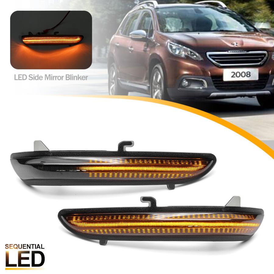 Amazon | LED サイドウィンカー 2 個 用 プジョー 2008 208 2012