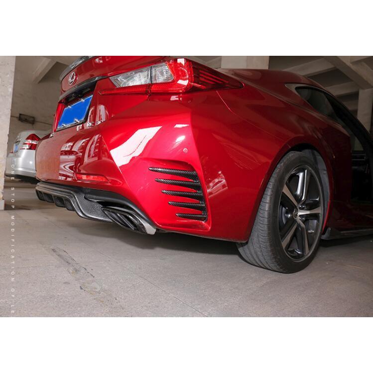 並行輸入品】 レクサスRC200 リアルカーボン リアバンパートリムカバー