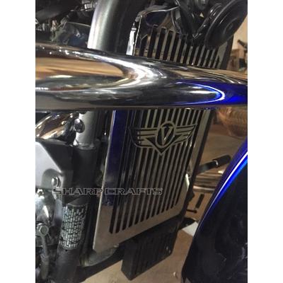 【並行輸入品】 カワサキ バルカン 900 vn900 bクラシックltカスタム 2006-2019 オートバイ ラジエーターカバー スチール ベゼルグリルプロテクター_5