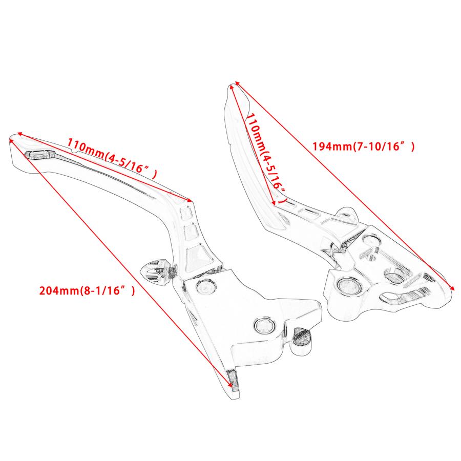 【並行輸入品】 ハーレー davison 2018 2019 2020 2021 sofailモデル オートバイ ハンドコントロール レバーキット アクセサリーの画像
