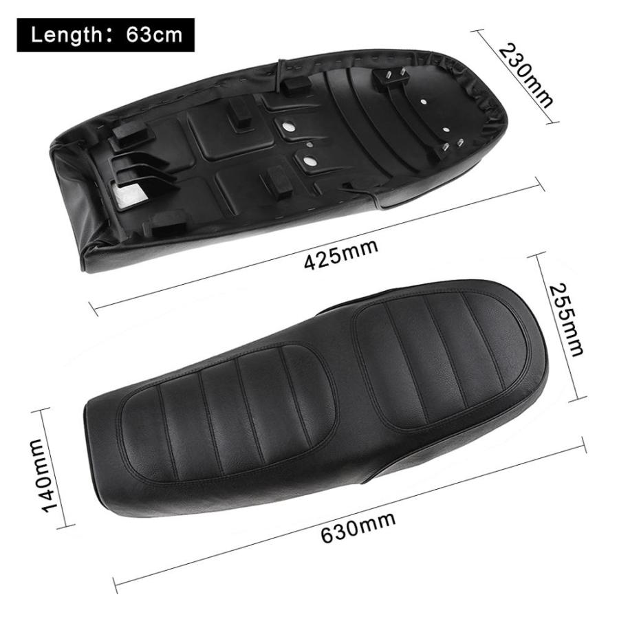 並行輸入品】 カフェレーサー オートバイ シート ロング レトロ 