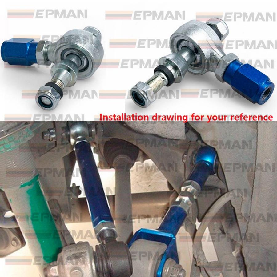 【並行輸入品】 日産 240sx 95-98 リアサスペンションロッド テールライト付き 調節可能 アクセサリー 青 EP-SP031の画像