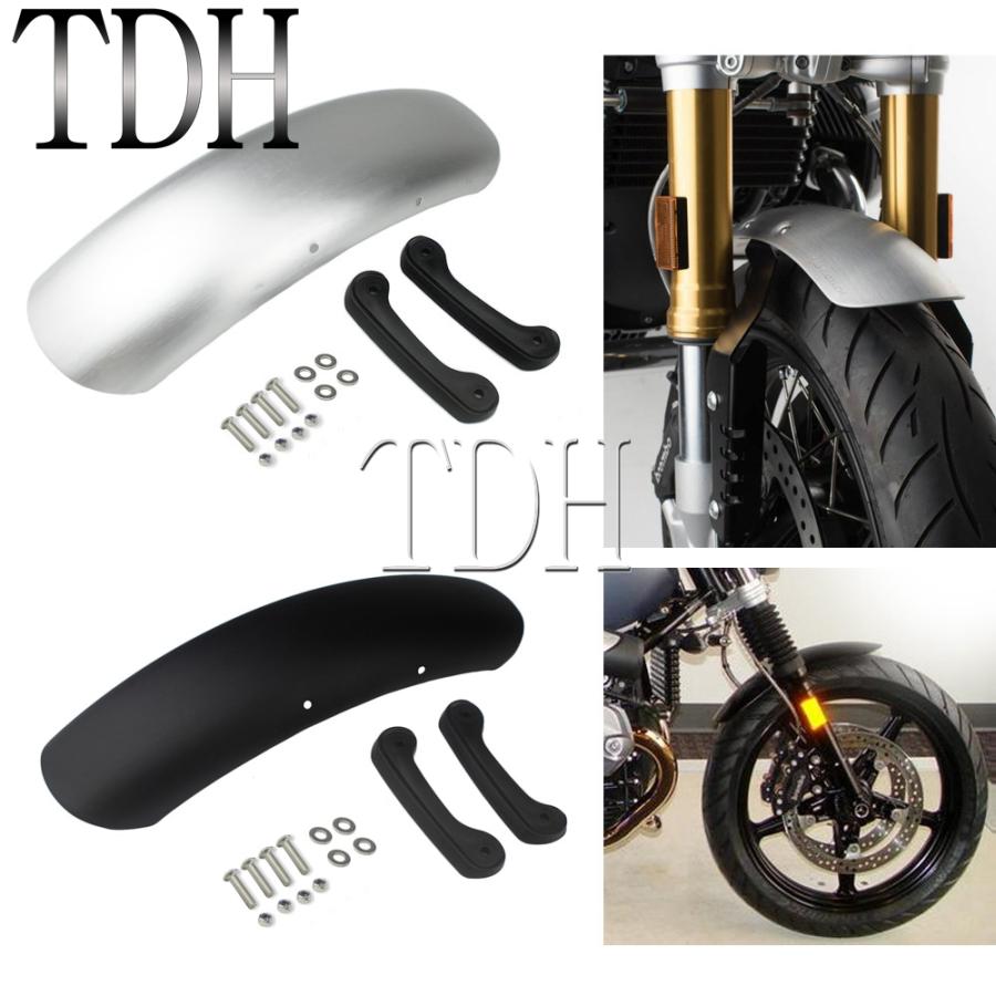 【並行輸入品】 bmw r 9t R9T 2014-2018 2019 カスタム オートバイ フロントフェンダー mudflaps カフェレーサー 前輪マッドガード プロテクター 黒 シルバーの画像