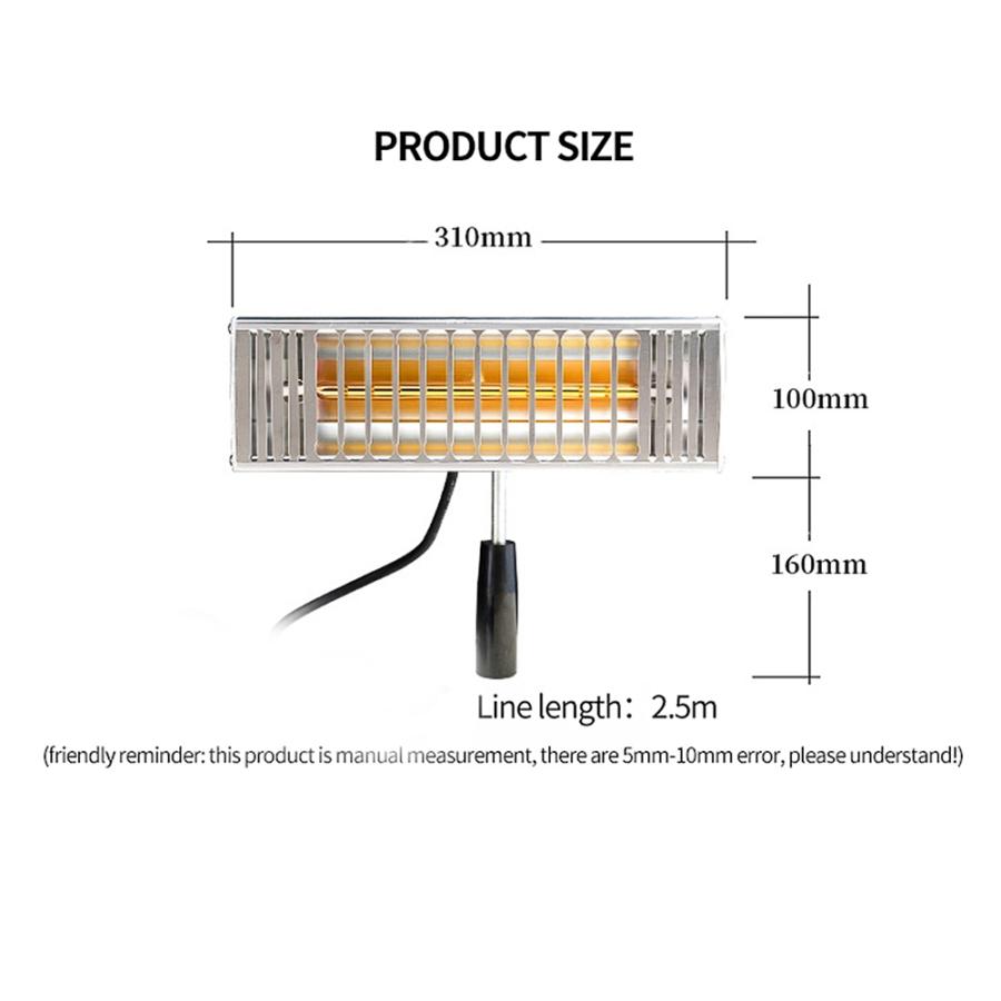ポータブルヒートペイントランプ 1000w 赤外線硬化ランプ 車体ベーキング ペイント乾燥ランプ 短波