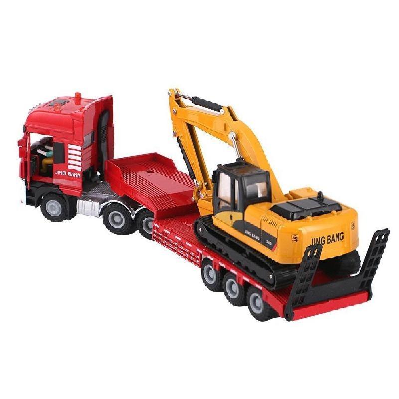 1:50フラットベッドトレーラートラックのおもちゃ合金トレーラー 1:50フラットベッドトレーラートラックのおもちゃ合金トレーラー