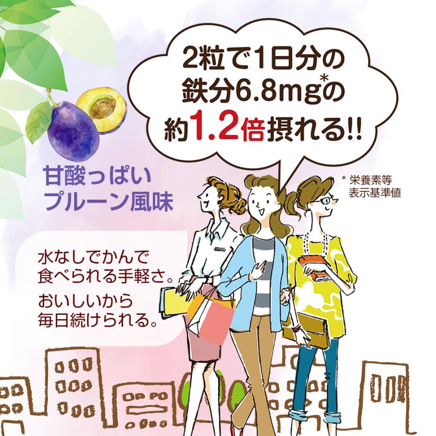 ＼33％OFF／鉄・Fe＆葉酸 240粒 1袋120日分  (タブレット/チュアブル/貯蔵鉄/鉄分/鉄活/プルーン風味/おいしいサプリ/健康/サプリ/栄養/国内製造) | Koplina | 04