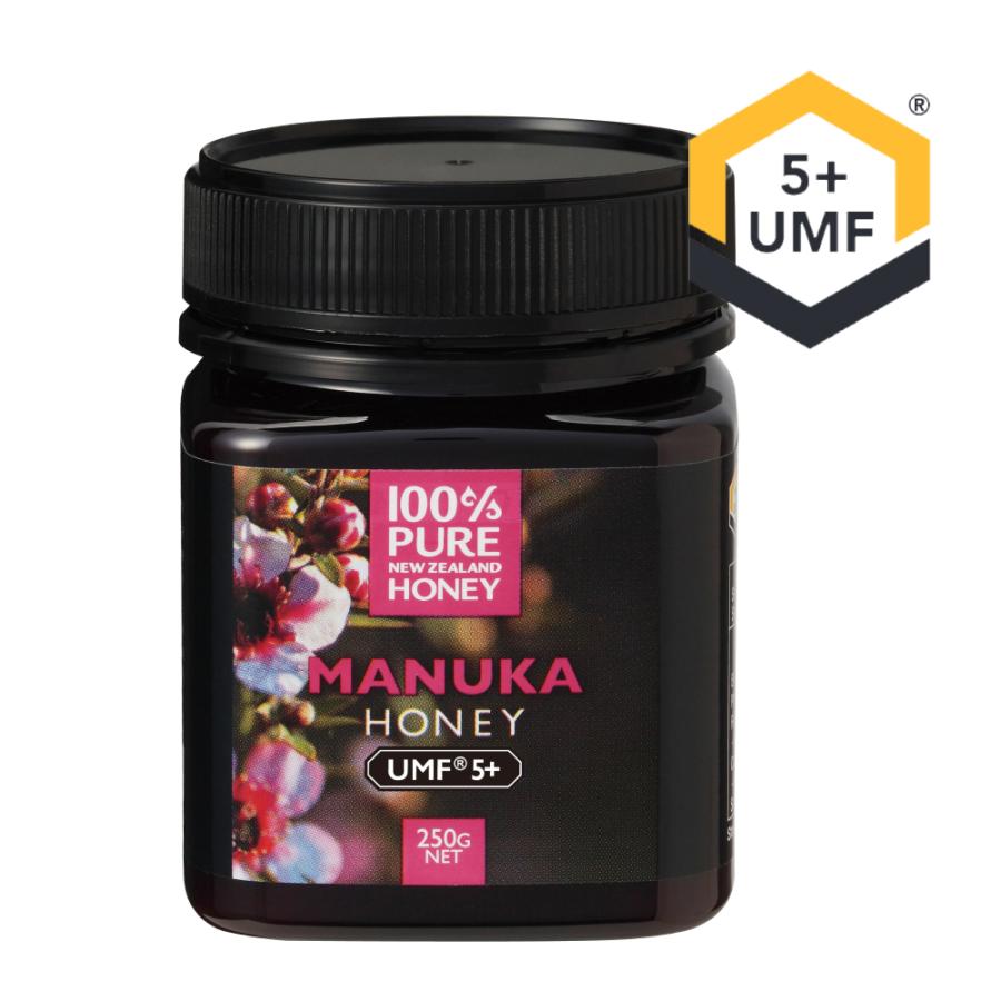 100%PURE NEWZEALAND HONEY MANUKA UMF5+ (MGO83mg/kg)マヌカハニー 250g 1個 【はちみつ/ニュージーランド産/直輸入品/抗菌物質】｜ykoplina｜02