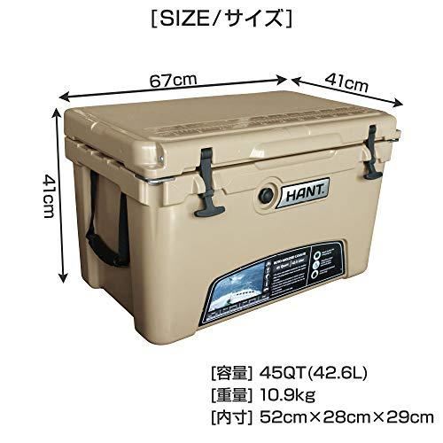 送料無料 HANT(ハント) クーラーボックス 45QT(42.6L) (サンド) 【2188211506】(14084円)