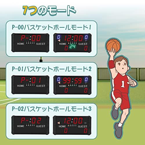 Spolehli LED 14桁 スコアボード スポーツタイマー 電子版図解説明書付き デジタイマ 電子得点板 ボールスコア 試合用 ボード用 14桁