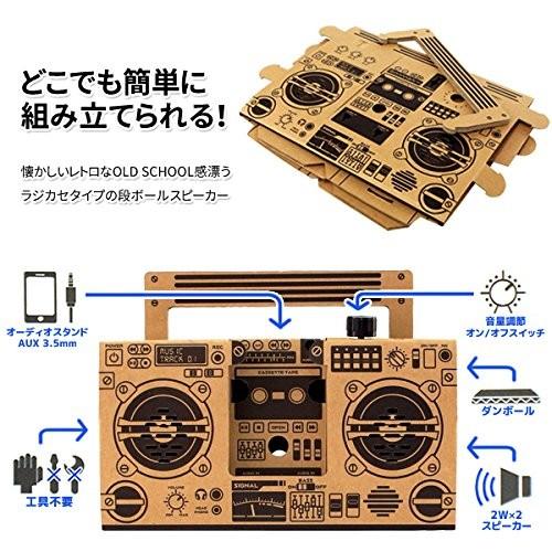 Unit Box retro boom box speaker ラジカセ型ダンボールスピーカー(送料別商品)｜yleciel｜02