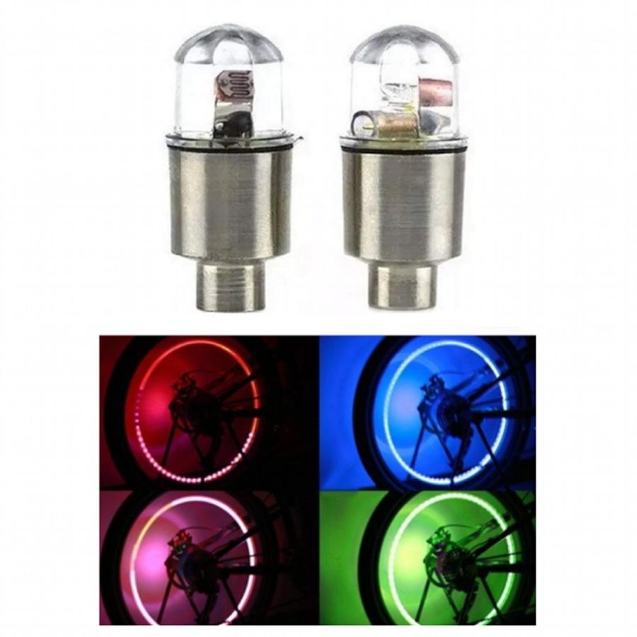 Ledライト タイヤバルブキャップ 2個入り カラフル 車 バイク 自転車 点滅 光る イルミネーション 定形外郵便 代引不可 送料別商品 Le Ciel 通販 Yahoo ショッピング