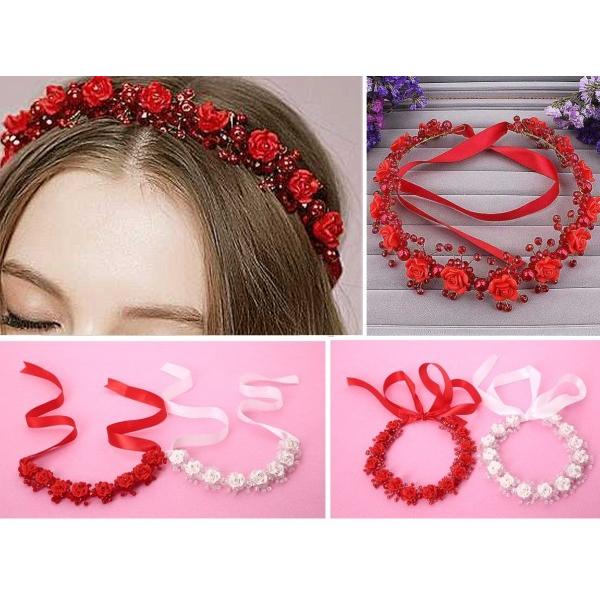 並行輸入品】花かんむり 《レッド》 花冠 ウェディング 結婚式 花嫁