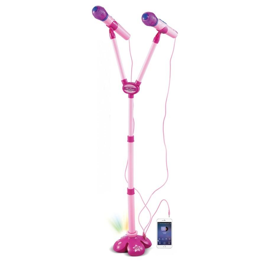 キッズスタンドマイク ダブルマイク ピンク 光る スマホ接続 子供 カラオケ デュエット おもちゃ アイドル 0 送料別商品 Le Ciel 通販 Yahoo ショッピング