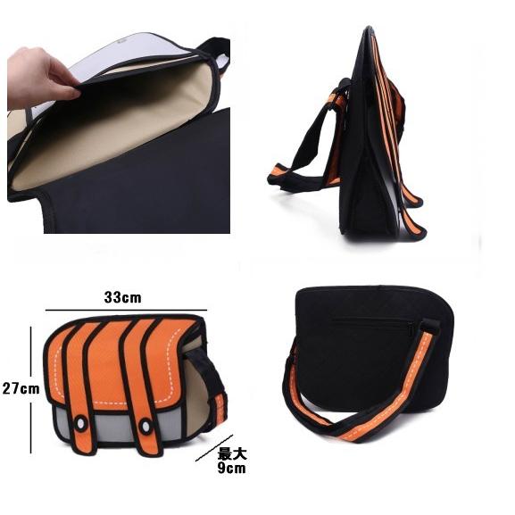 イラストのようなかわいいバッグ 二次元ショルダーバッグ オレンジ イラストバッグ おもしろバッグ おしゃれ 送料別商品 Le Ciel 通販 Yahoo ショッピング