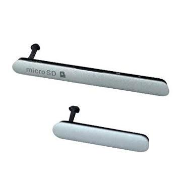 Xperia Z3用 サイドキャップカバー 2点セット 《グリーン》 ソニー  