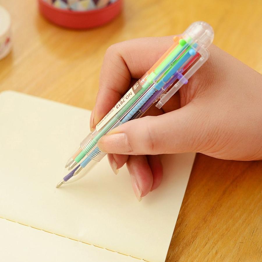 並行輸入品】6色ボールペン 油性 カラフル おしゃれ 文具(定形外郵便