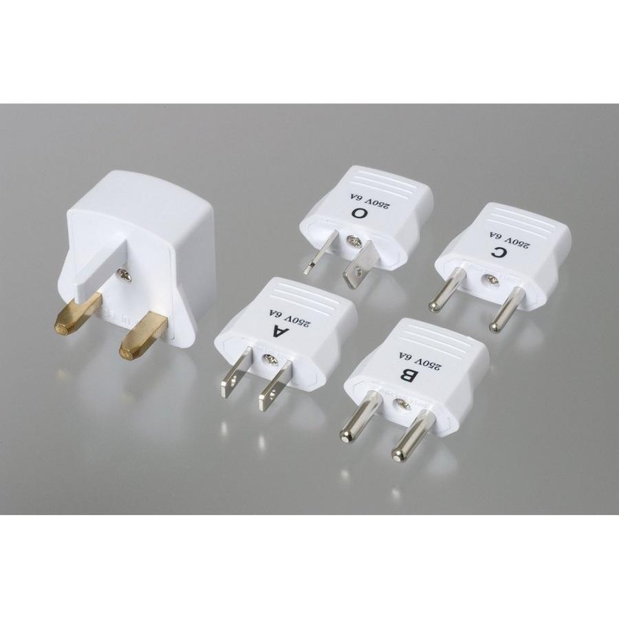 ヤザワ 海外旅行用変換プラグ 世界主要国対応 変換プラグ A・B・BF・C・Oタイプセット HPS5(定形外郵便、代引不可、送料別商品