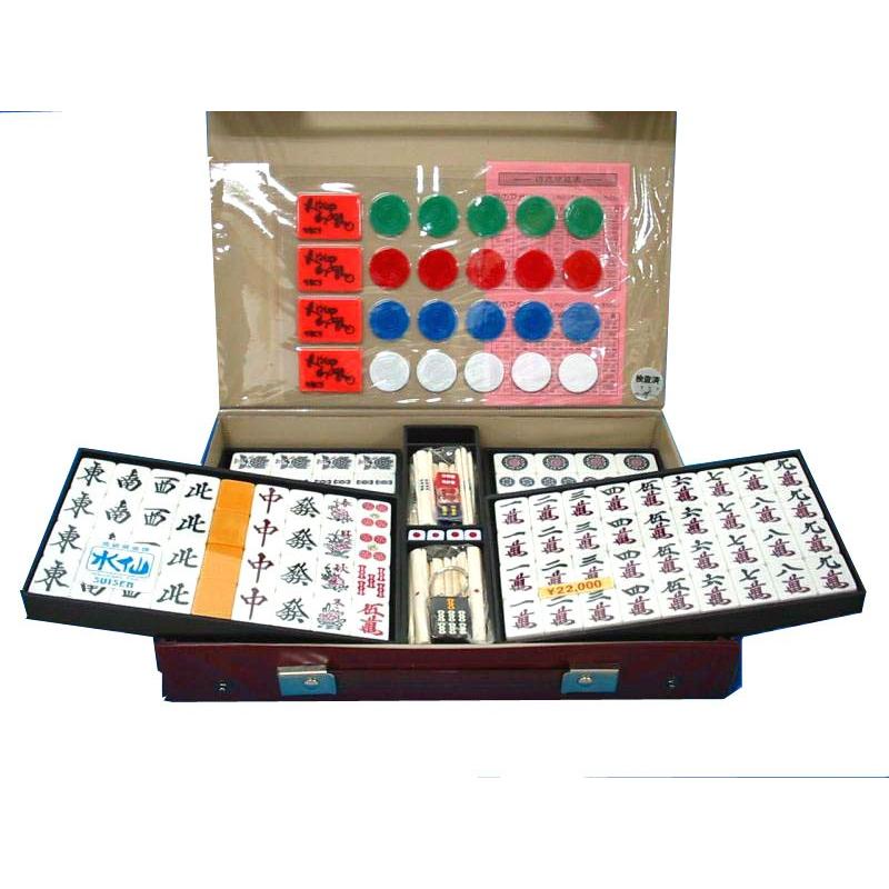 海鮮　麻雀牌 新品 高級 麻雀牌 背黒牌 東京牌 新手彫 日本麻雀製造組合 国鉄