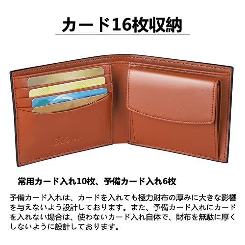 財布 二つ折り財布 メンズ 本革 Bubuyoo カード16枚収納 お札入れ 小銭入れあり purse for men leather｜ylife-rise｜04