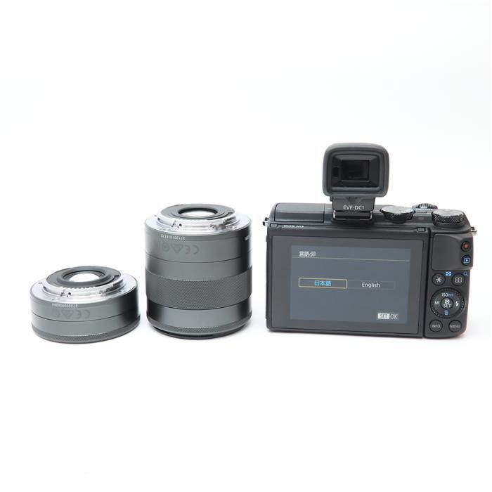 Canon - 美品 Canon EOS M3 ダブルレンズ EVFキット 付属品多数 キヤノン 《良品》Canon EOS M3 ダブルレンズEVFキット : カメラ