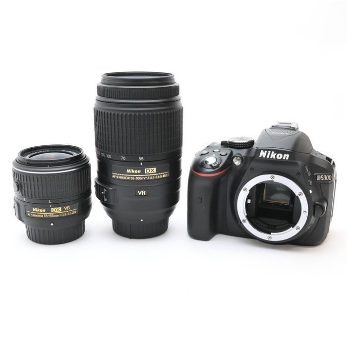 即購入OK 美品 ニコン Nikon D5300 ダブルレンズ ニコン（Nikon） Nikon D5300 300mm ダブルレンズセット カメラ レンズ