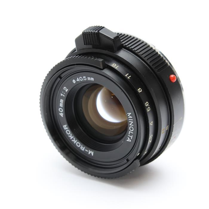 MINOLTA Mロッコール　M40mm F2 (CL用) 難有品》MINOLTA Mロッコール M40mm F2 (CLE用) *距離計連動カムが平行