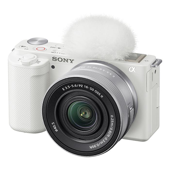【美品】Sony ZV-E10 ホワイト & グリップ 新品》SONY (ソニー) VLOGCAM ZV-E10 パワーズームレンズキット ZV