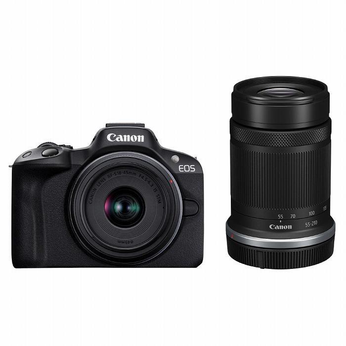 Canon EOS R50 ダブルズームキット 予備バッテリーセット Canon EOS R50 ブラック ダブルズームキット SDカード128G付属 予備