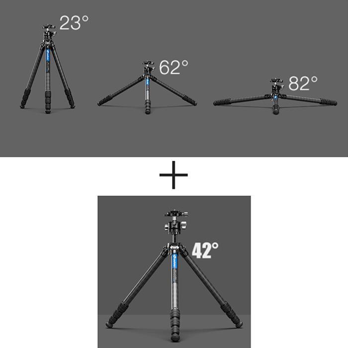 《新品アクセサリー》 Leofoto  (レオフォト) カーボン4段三脚 LY-254C+LH-30 自由雲台セット｜ymapcamera｜03