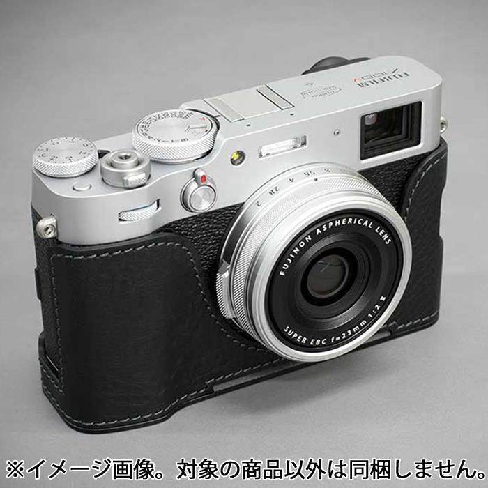消費税無し 《新品アクセサリー》 LIM'S（リムズ） 本革カメラハーフケース フジフイルム X100V用 FJ-X100VBK ブラック カメラケース