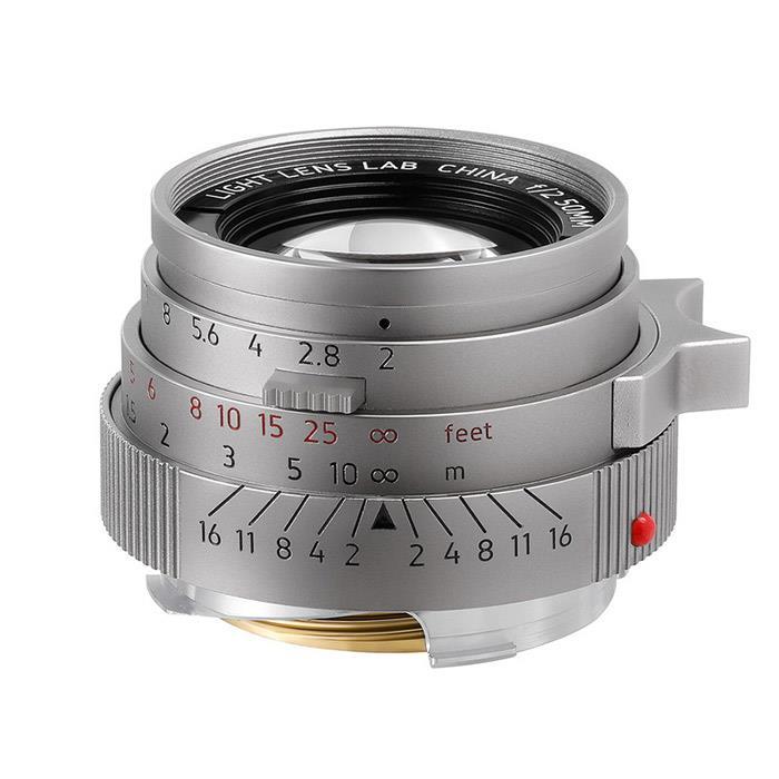 《新品》 Light lens lab (ライトレンズラボ) M 50mm F2 (周エルカン)+UVフィルター+フード チタンカラー｜ymapcamera｜03