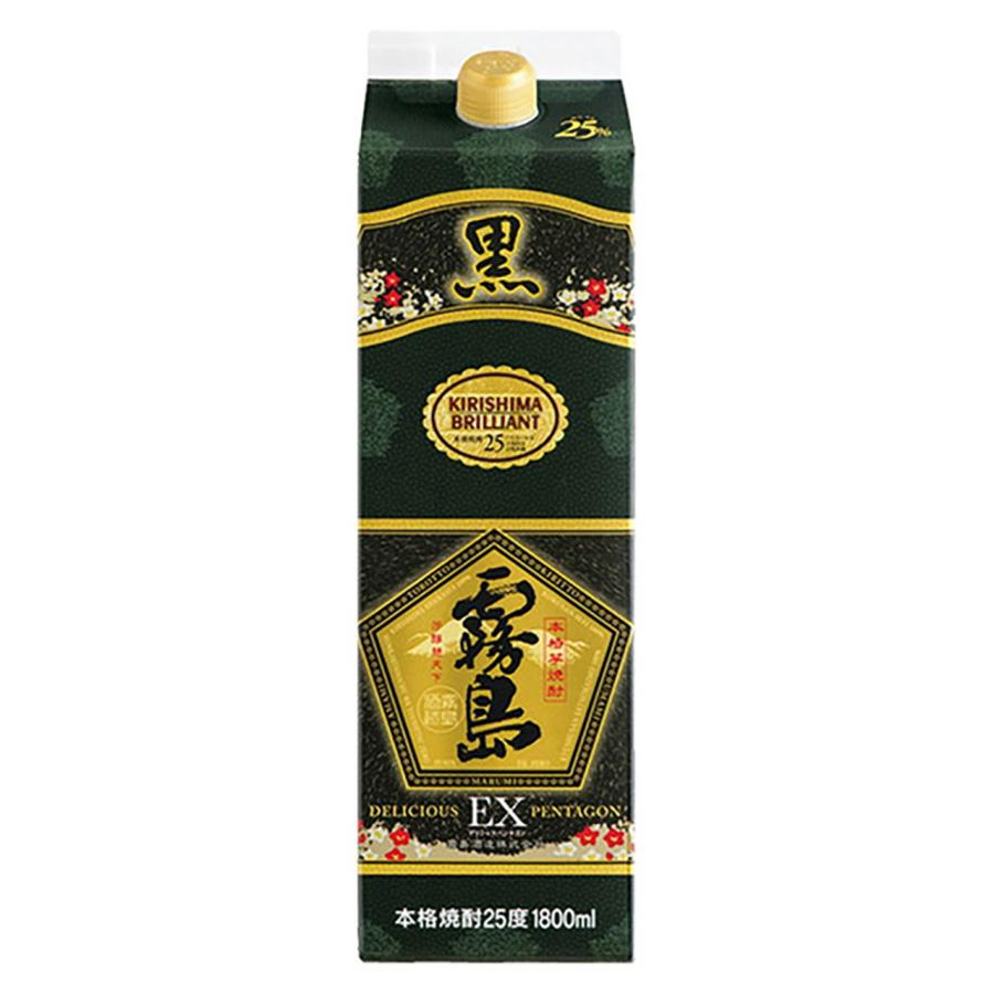 霧島酒造 本格焼酎 黒霧島EX 25度 1800ml 紙パック 1本