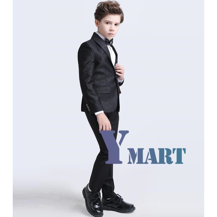激安先着 110cm 170cm 結婚式 子供スーツ ジャ キッズスーツ 舞台ステージ 110cm 170cm 結婚式 子供スーツ 舞台ステージ 男の子 長袖 無地 ジュニア服 フォーマル 一つボタン 黒ブラック タキシード 4点セット ジャケット キッズスーツ フォーマル ドレス スーツ