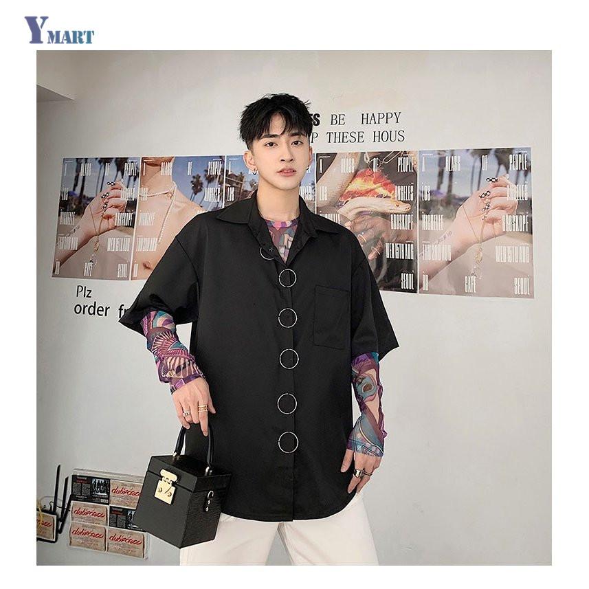 シャツ メンズ 夏 カジュアルシャツ 無地 夏服 韓国 ファッション メンズシャツ カジュアル おしゃれ メンズ 服 メンズファッション トップス Txue Ymart 通販 Yahoo ショッピング