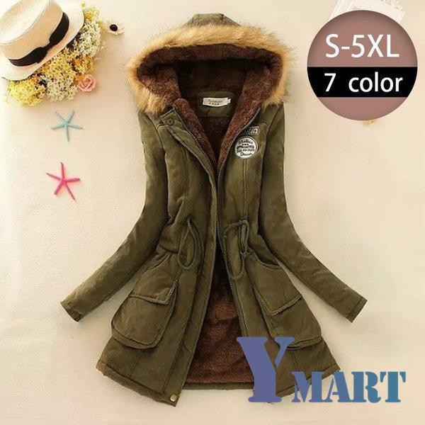 モッズ コート レディース 裏起毛 アウター 長袖 ロング丈 秋 冬 ジャンパー ロング ブルゾン フード付き ゆったり ポイント消化 Ywsdj058 Ymart 通販 Yahoo ショッピング