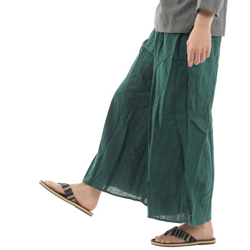 タイパンツ ゴム仕様 無地 ワイドパンツ ユニセックス メンズ