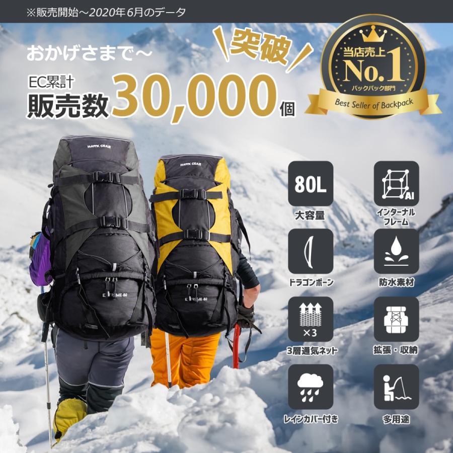 バックパック 80L メンズ レディース 防水 大容量 登山 おしゃれ