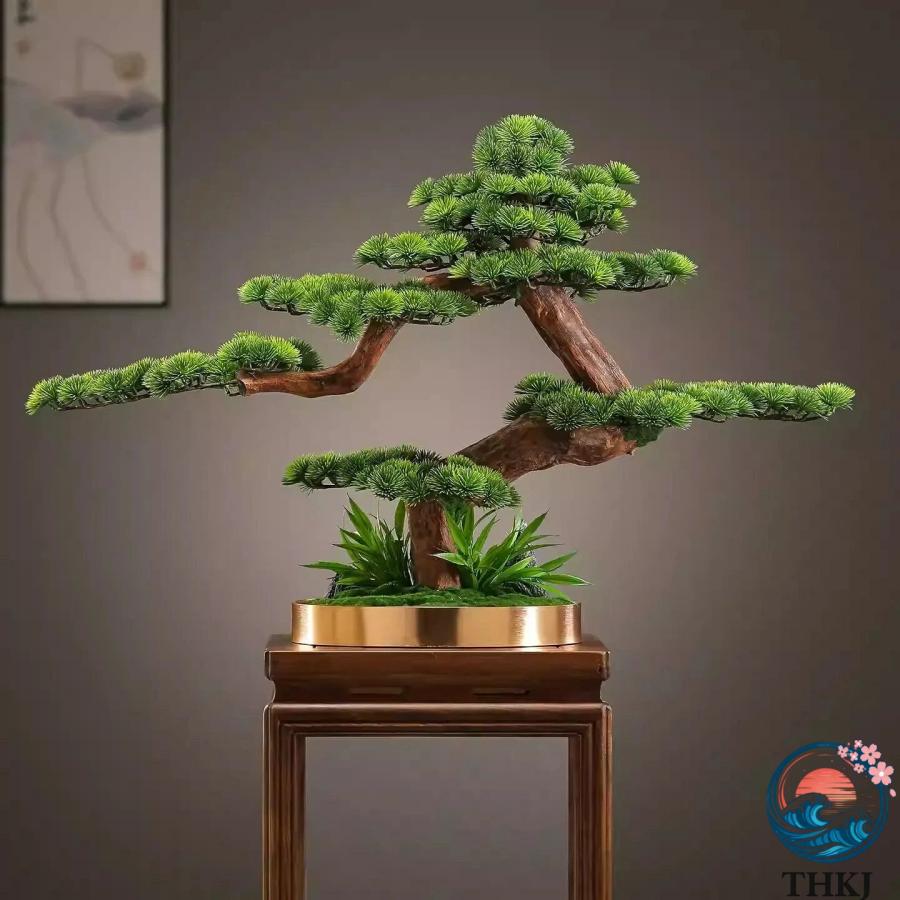 横幅 83cm 高 53cm アート フェイク盆栽 松 人工盆栽 フェイクグリーン