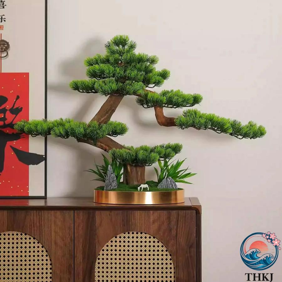 横幅 83cm 高 53cm アート フェイク盆栽 松 人工盆栽 フェイクグリーン