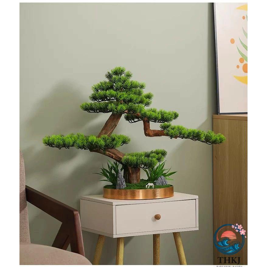 横幅 83cm 高 53cm アート フェイク盆栽 松 人工盆栽 フェイクグリーン