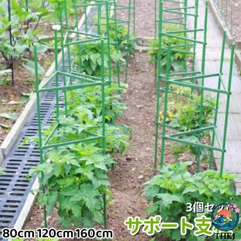 3 個セット サポート支柱 80cm 120cm 160cm トマト支柱 組み立て式