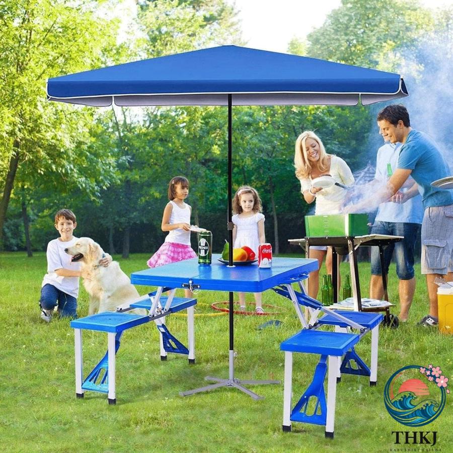 新品 折り畳み式 キャンプ アウトドア テーブル 4人掛け チェア一体型 キャンプテーブルセット 折りたたみ 4 人掛け アウトドア テーブル
