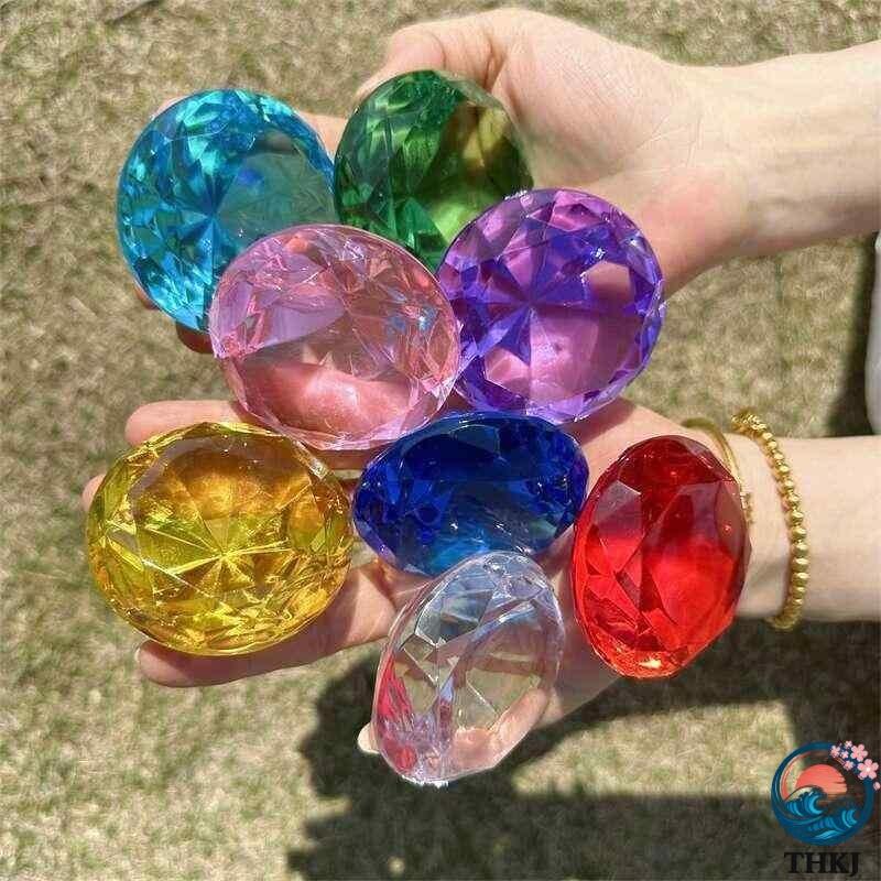 玩具 宝石 大粒 6CM アクリル プラスチック製 フェイククリスタル 人工