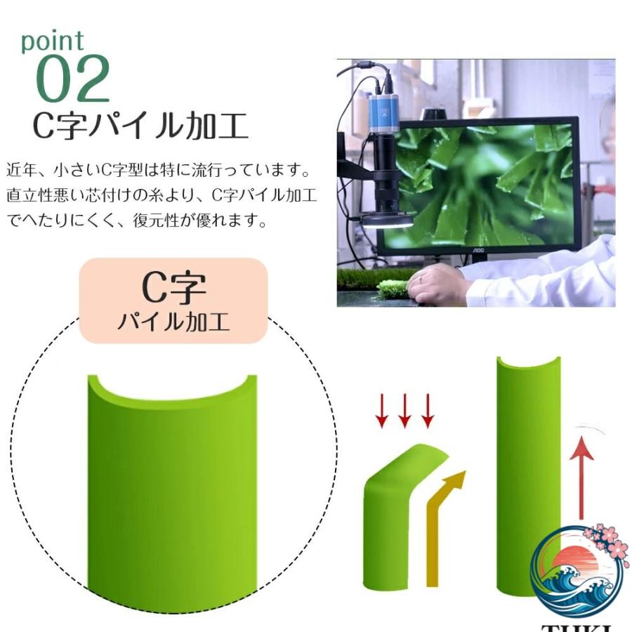 人工芝 ロール 2m×10m 芝丈 20mm ピン 42 本つき 2 色立体感 透水穴
