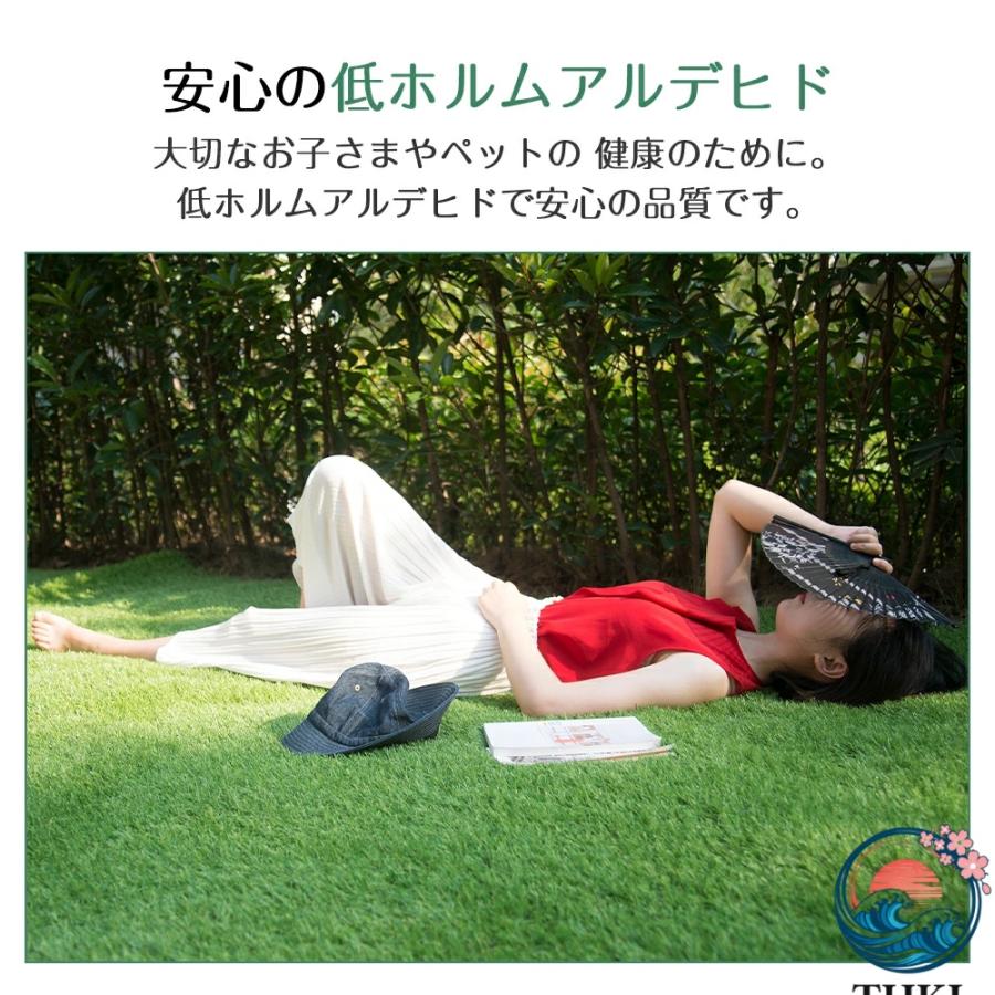 人工芝 ロール 2m×10m 芝丈 20mm ピン 42 本つき 2 色立体感 透水穴