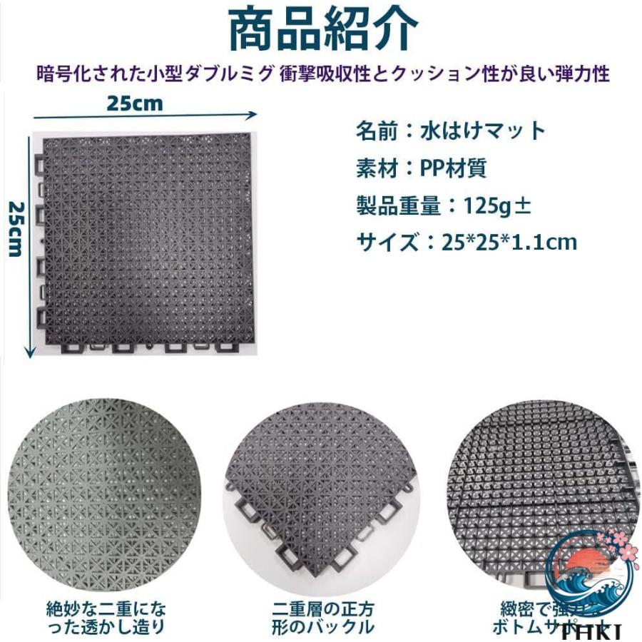 水はけマット ベランダ ガーデン用ジョイントマット 人工芝用水はけ床