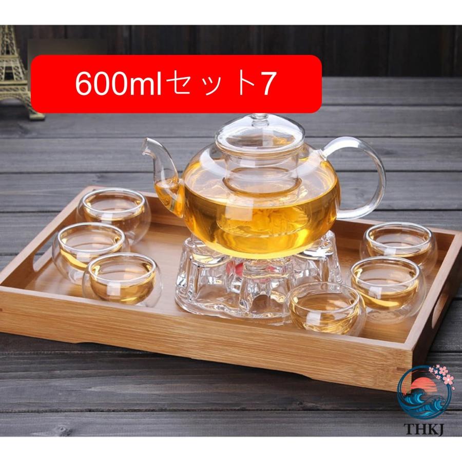 ティーポット 大容量 飲食店 リーフティー 水出し 透明 保温保冷 おしゃれ 工芸茶 ティーセット 茶こし きゅうす 業務用 カップ ステンレス鋼フィルター ダブル_10
