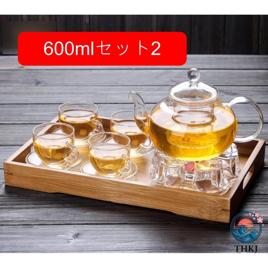 ティーポット 大容量 飲食店 リーフティー 水出し 透明 保温保冷 おしゃれ 工芸茶 ティーセット 茶こし きゅうす 業務用 カップ ステンレス鋼フィルター ダブル_11